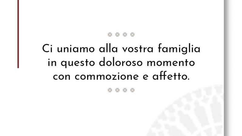 Messaggio di condoglianze